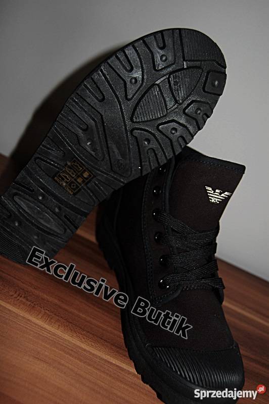 Czarne trampki Giorgio Armani logo 38 wielkopolskie Szamotuły