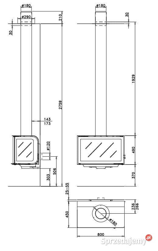 PiecykKominek wiszący Rocal CITY Poznań