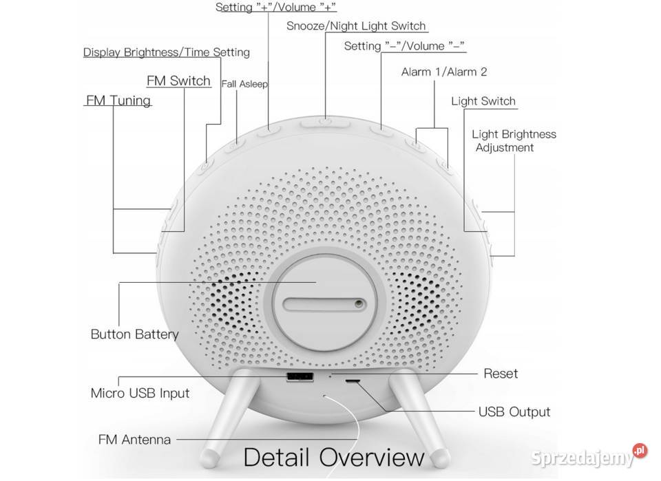 INTELIGENTNY BUDZIK WIFI Tuya WSCHÓD SŁOŃCA Pozostałe Poznań