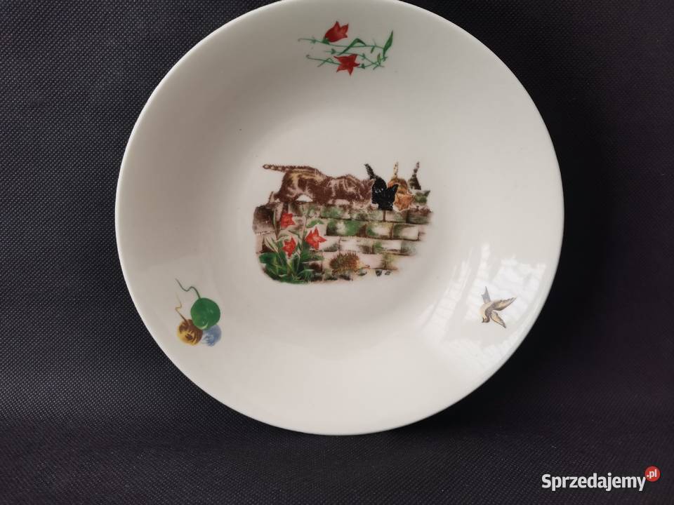 Stary bajkowy talerz porcelana dziecięca Katowice