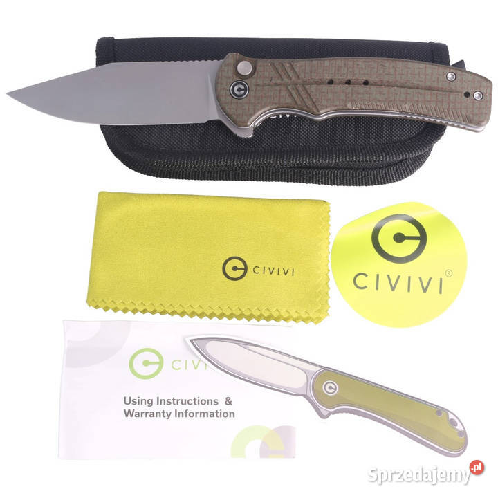 Nóż składany CIVIVI Cogent Green Micarta Silver Warszawa