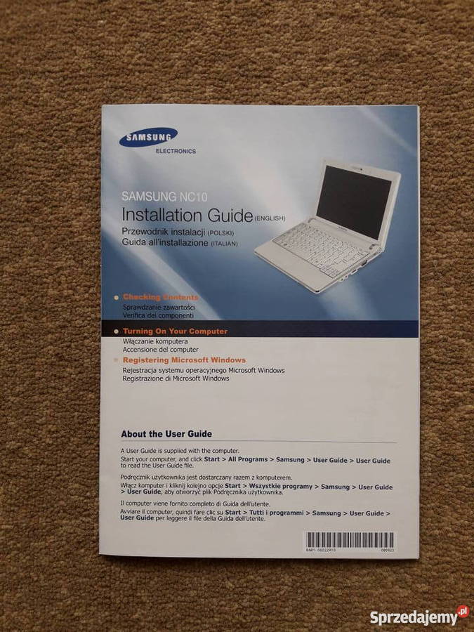 Netbook Samsung NC10 Windows XP  łódzkie Łowicz
