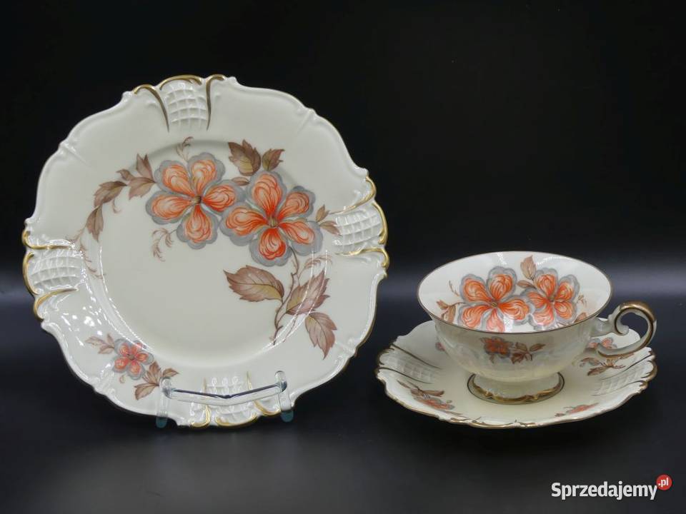 Komplet śniadaniowy Sorau Żary piękne reliefy wielkopolskie Poznań