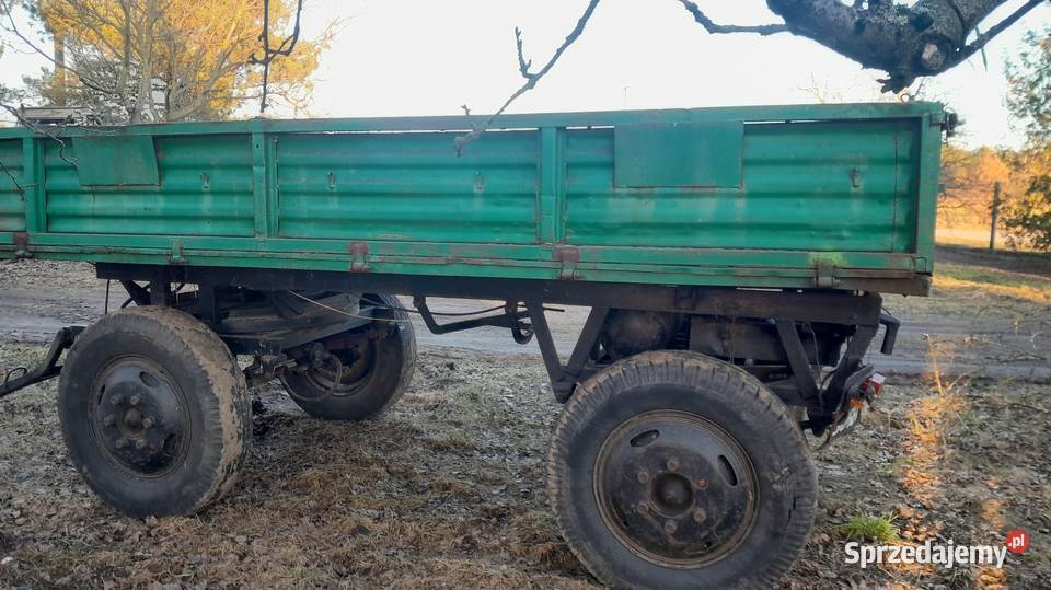 Przyczepa wywrotka na dwa tłoki nieuszkodzony Przyczepy rolnicze mazowieckie Stare Zacisze