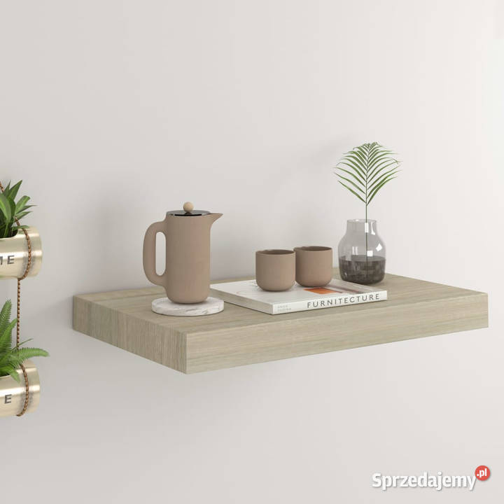 Półka ścienna kolor dębowy 40x23x38 MDF WM323868 mazowieckie Warszawa