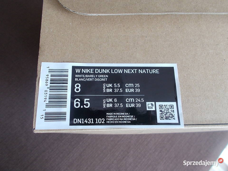 r Eur 40 Nike Dunk Low Next Nature White Mint Nike