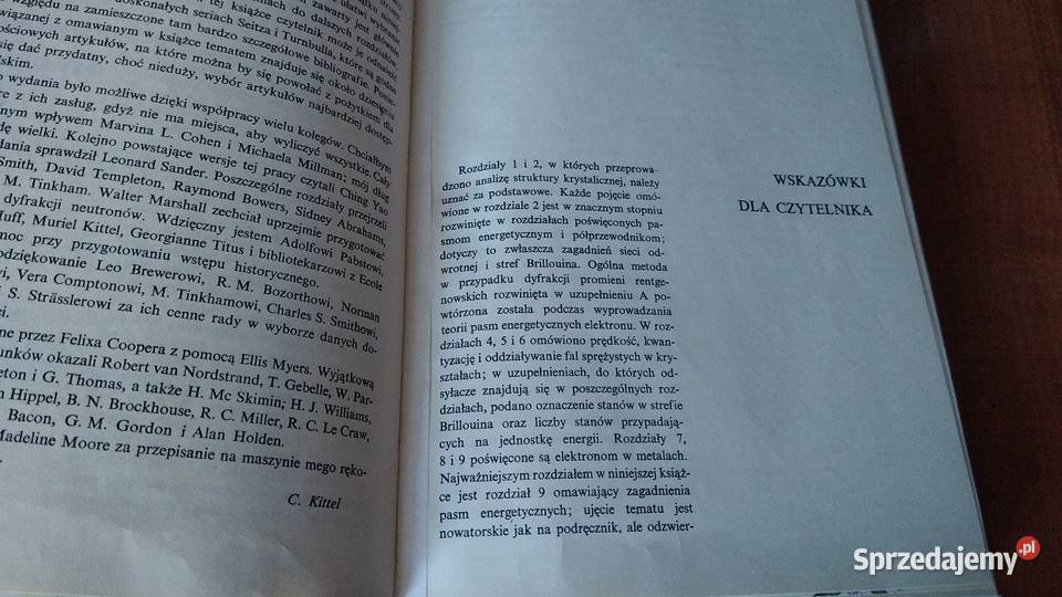Wstęp do fizyki ciała stałego Kittel Kultura i Rozrywka Gdańsk sprzedam