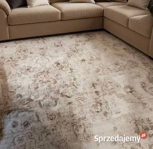 Dywan do salonu 240 x 300 nowy beżowy biały dolnośląskie Głuchów Górny
