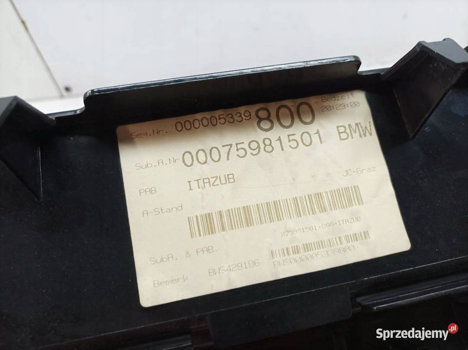 SCHOWEK PRAWY PASAŻERA DESKI EU 00075981501 Bmw