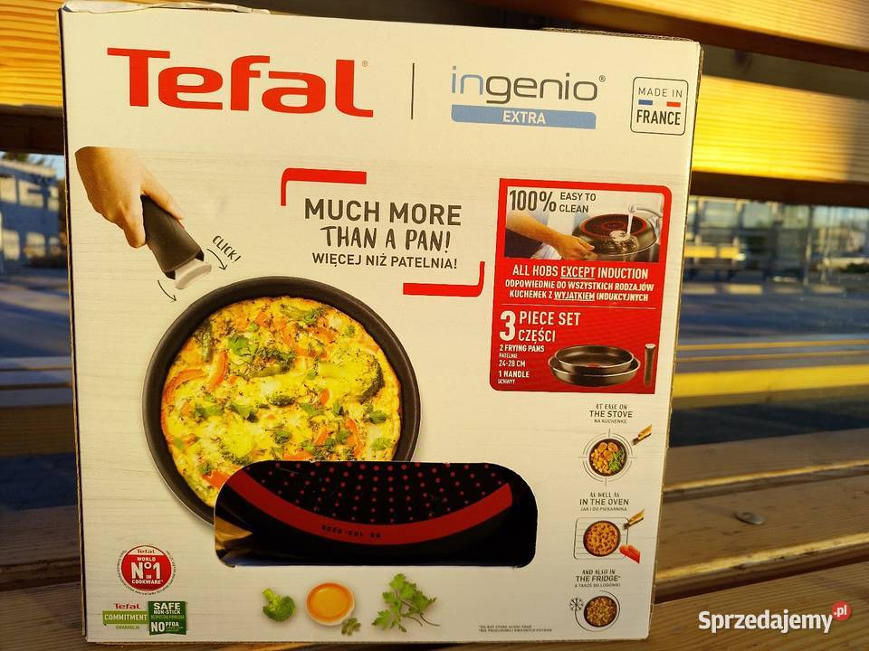 Tefal Ingenio zestaw patelni 24 i 28 czarny Tarnów