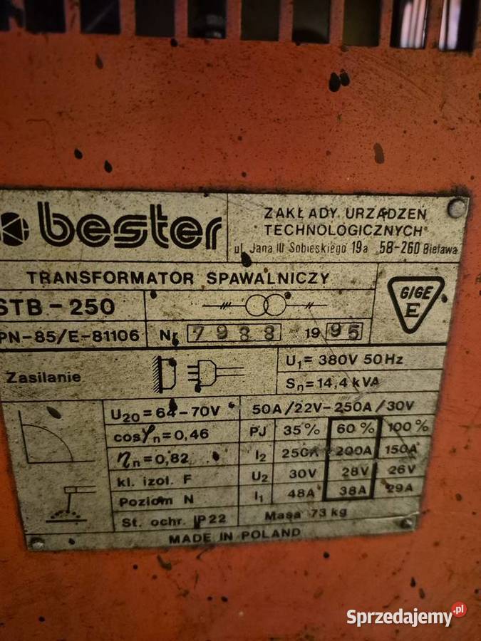 Spawarka Bester STB250 Rzeszów