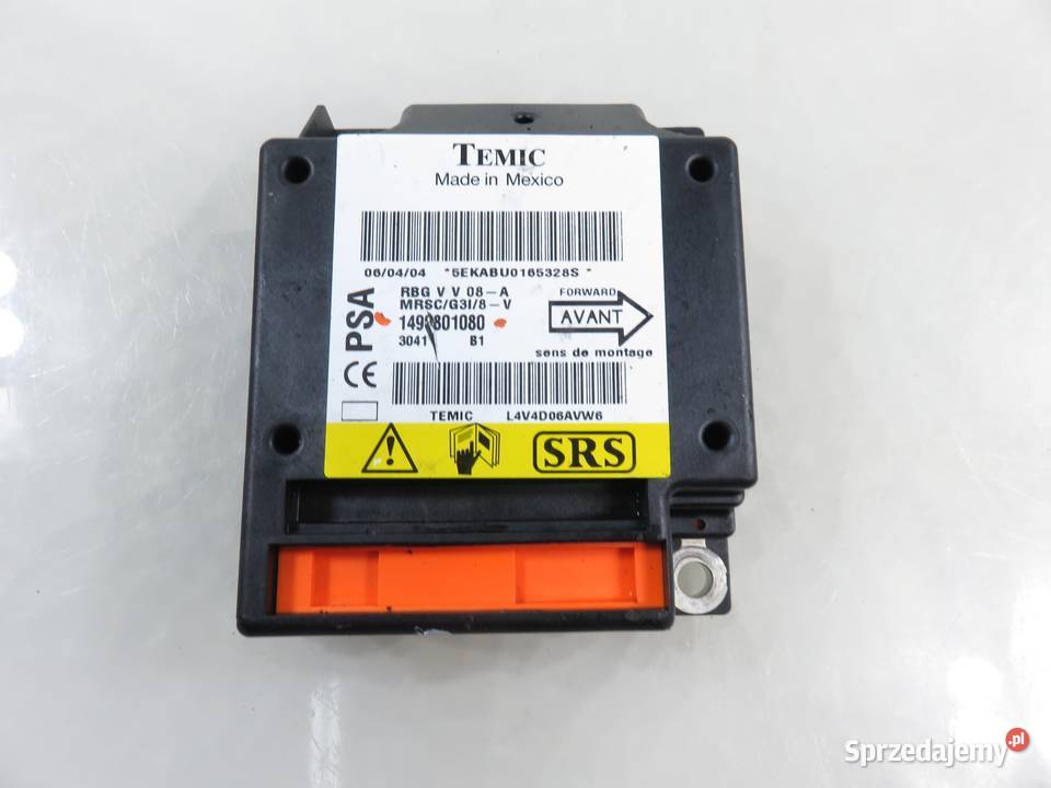 MODUŁ AIRBAG PEUGEOT 807 EB 1499801080 osobowe