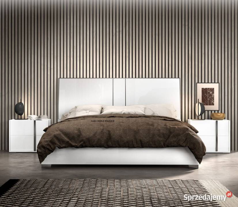 Nowoczesne łóżko 180 włoskie Kolekcja Biała sprzedam