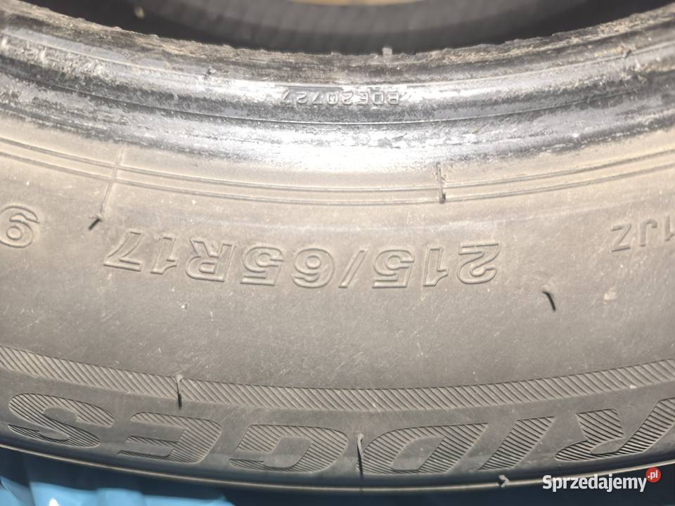 Opony wielosezonowe 215x65r17 Bridgestone całoroczne lubelskie Radzyń Podlaski sprzedam