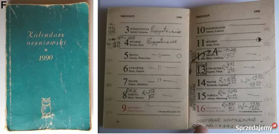 Stare kalendarzyki i terminarze Pozostałe Głuchołazy