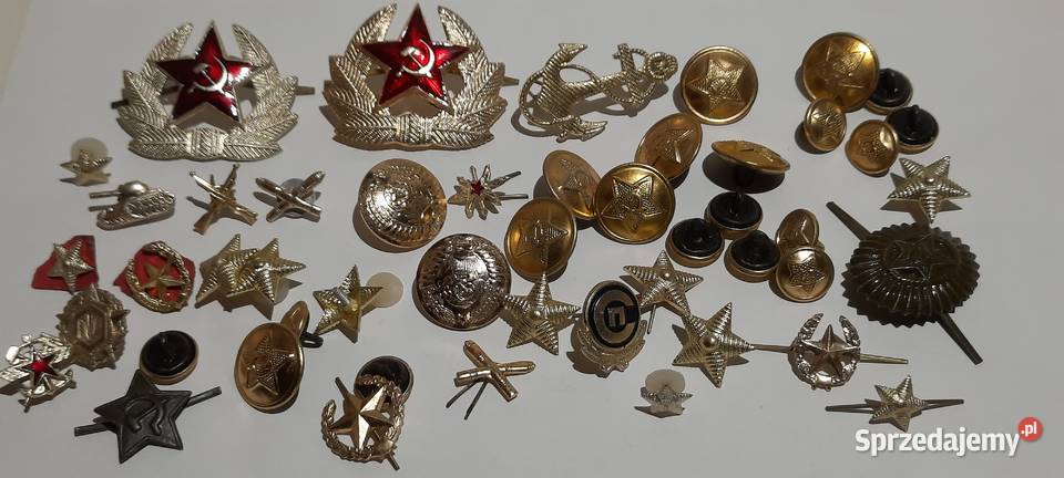 odznaczenia guziki ZSRR zestaw 2 AA02828 Antyki, Sztuka, Kolekcje