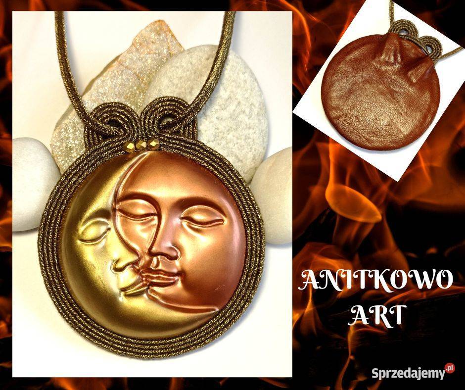 WISIOR KSZIĘŻYCOWY Z ŻYWICĄ złoty SUTASZ mazowieckie Warszawa