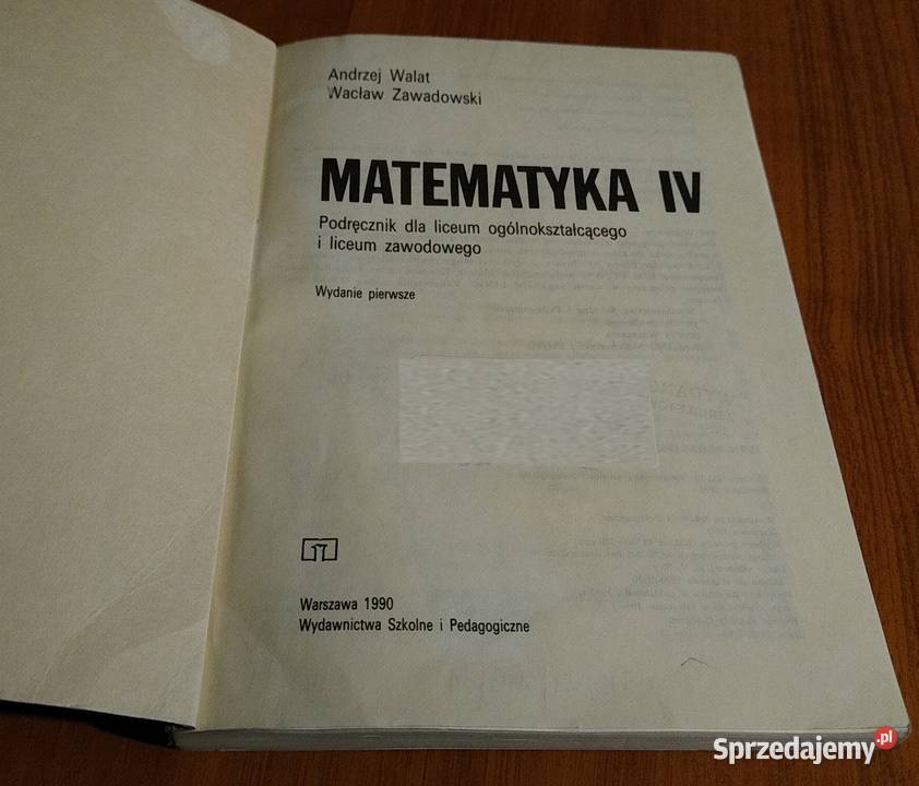 Matematyka IV 4 podręcznik liceum Walat Gdańsk sprzedam