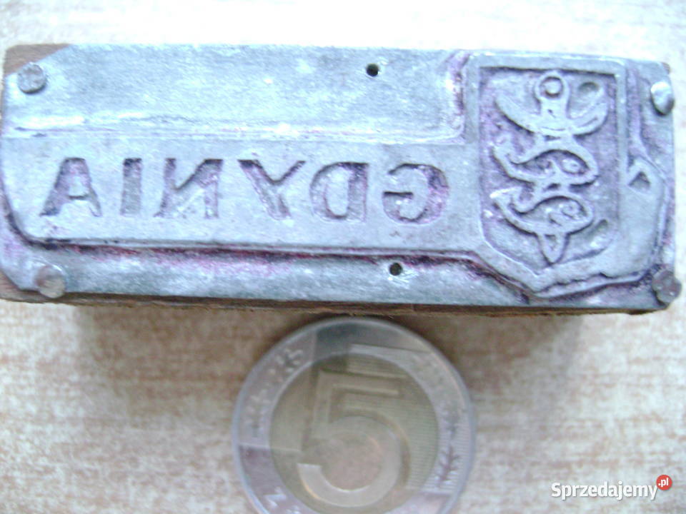 Starocie z PRL Militaria Przedwojenna matryca Gdynia sprzedam