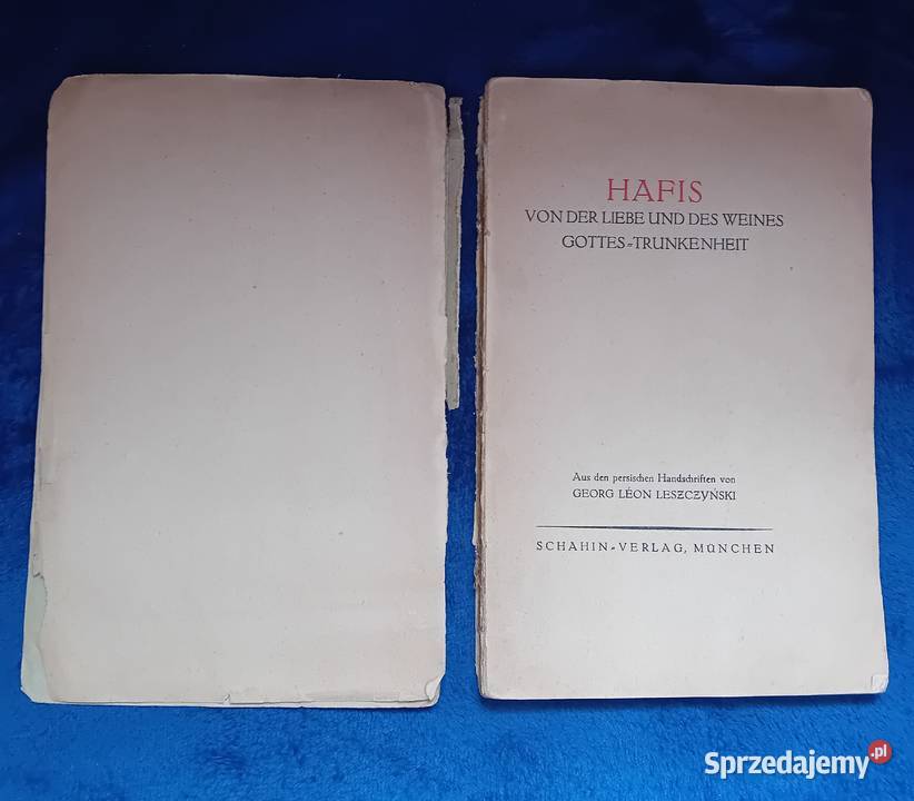 Hafis Von Der Liebe und Des Weines Gottes Antyki, Sztuka, Kolekcje Koźminek