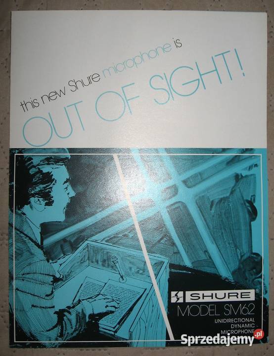 SHURE zestaw starych katalogów i broszur Sprzęt estradowy, studyjny i DJ-ski