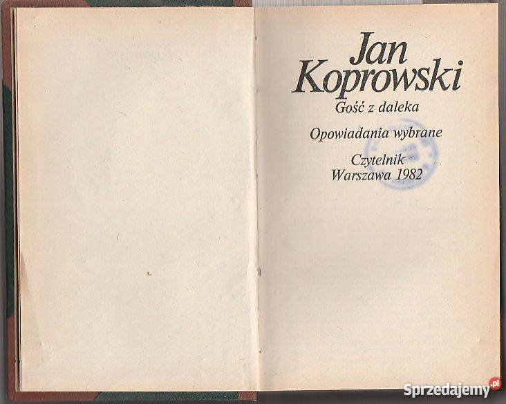 7077 GOŚĆ Z DALEKA OPOWIADANIA WYBRANE JAN małopolskie