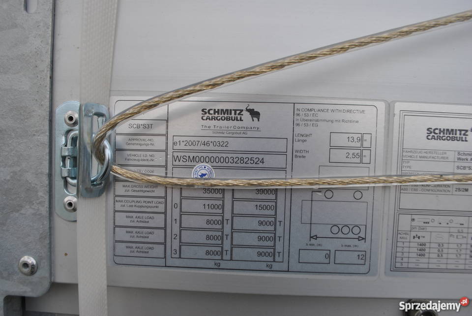 NACZEPA SCHMITZ 2017 Z NIEMIEC OŚ PODNOSZONA Schmitz Cargobull Modliszewko