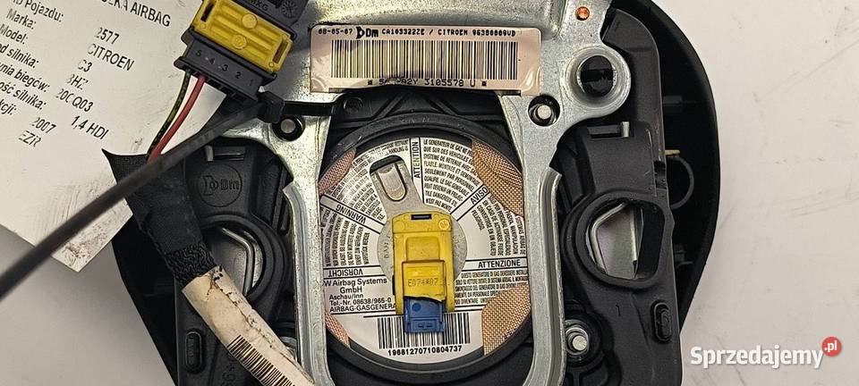 PODUSZKA AIRBAG CITROEN C3 963800094D Lipno