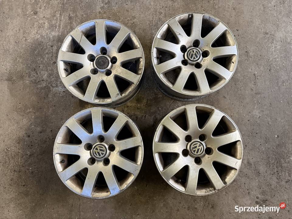 Oryginalne felgi aluminiowe Volkswagen 5x112 15 Płaza sprzedam