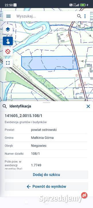 Działka rolnobudowlana 177ha Niegowiec