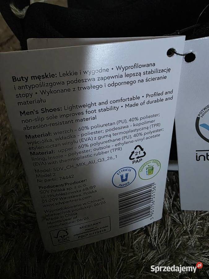 Buty męskie Cleve r 43 czarne Białystok