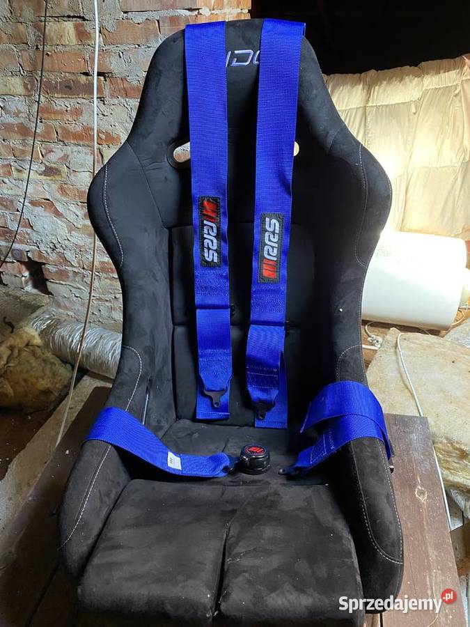 Fotel sportowy SLIDE RS zamsz Black M szyny Poręba sprzedam