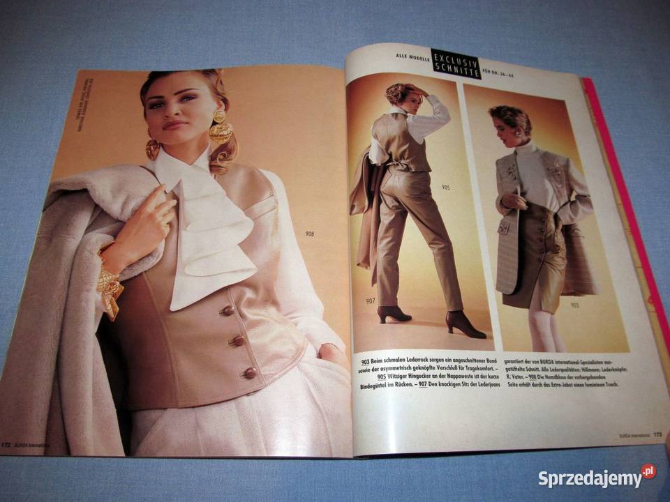Burda International Jesień 1992 moda szycie Plotki, moda, uroda Skępe