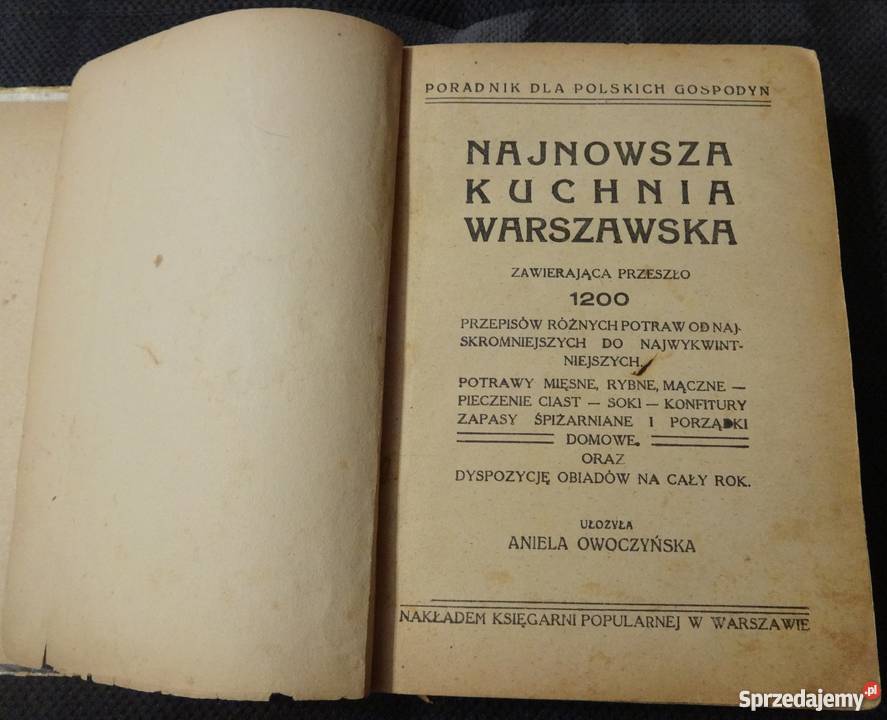 NAJNOWSZA KUCHNIA WARSZAWSKA Aniela Owoczyńska