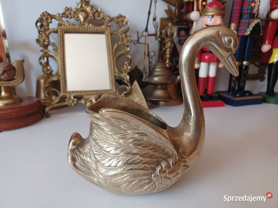 Żardiniera mosiężna Łabędź Poznań