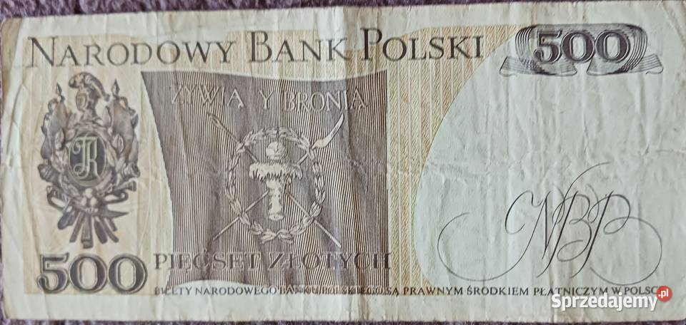 500 T Kościuszko seria FU 1VI 1982 r wielkopolskie Konin