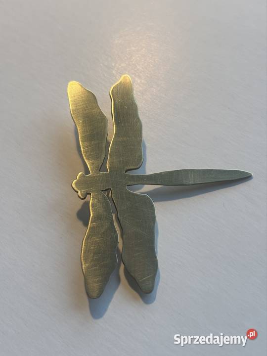 Broszka złota ważka