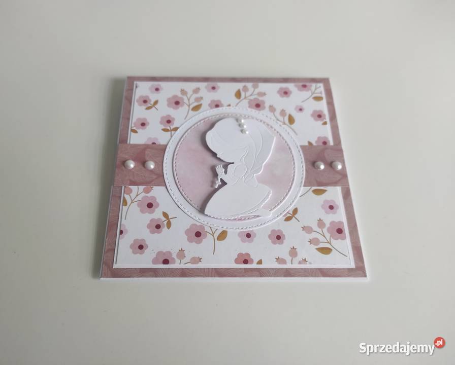 Kartka ręcznie z okazji Pierwszej Komunii Antyki, Sztuka, Kolekcje łódzkie Łódź