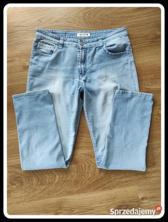 Jasne spodnie jeansowe damskie 44 XXL Miss Spodnie Płock
