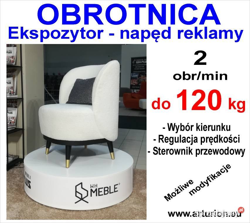 PODEST OBROTOWY Obrotnica napęd reklamy do 120 1