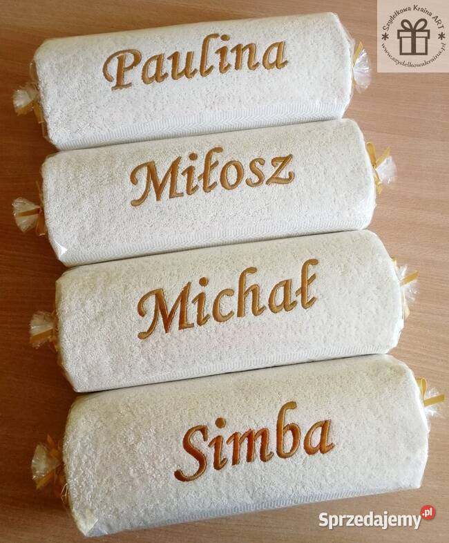 Ręcznik z HAFTEM imię prezent CHŁOPAK DZIEWCZYNA Toruń