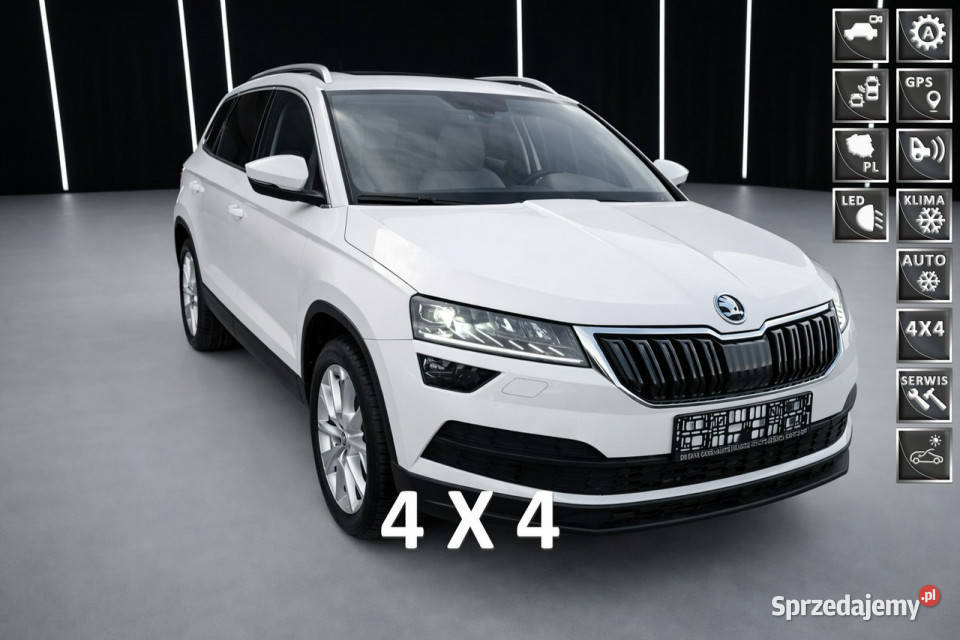 koda Karoq 20 automat DSG4x4panorama dachkamera wielofunkcyjna kierownica Żabno