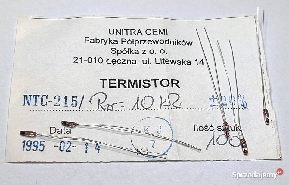 Termistor NTC215 10k Unitra CEMI Gdańsk sprzedam