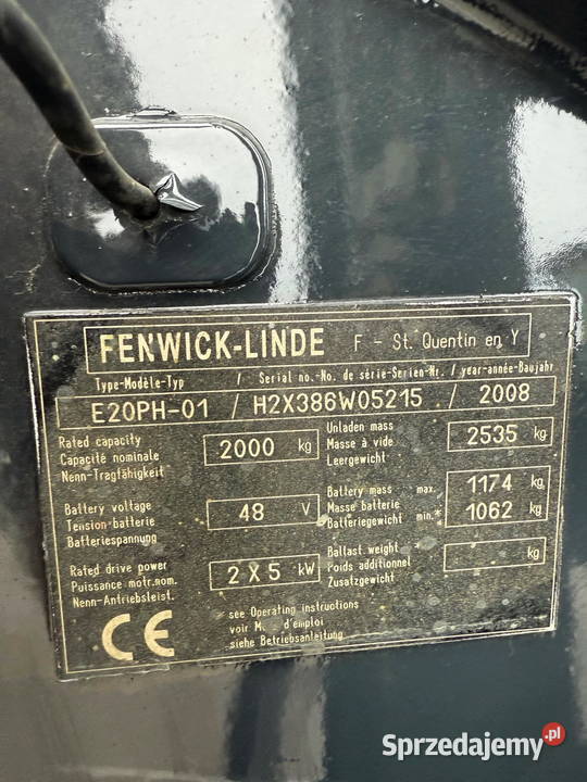 wózek widłowy elektryczny LINDE E20PH kabina Działoszyn