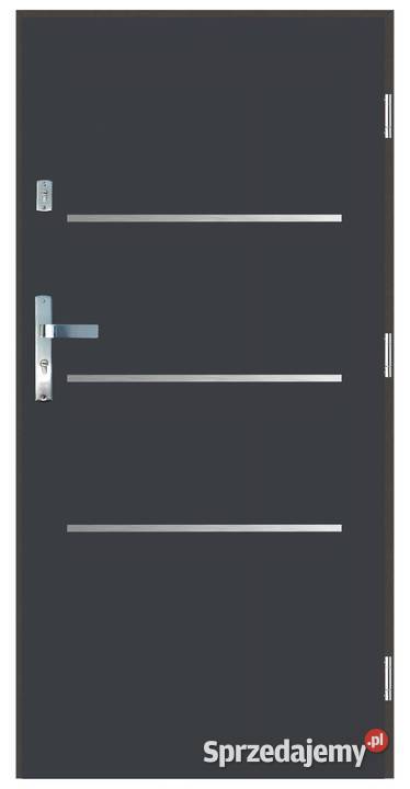 Drzwi zewnętrzne 55 mm GADOT LA5 INOX 8090 Ciemniewo