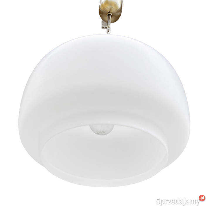 Wielka biała lampa sufitowa proj J Hurka Napako Lampy wiszące