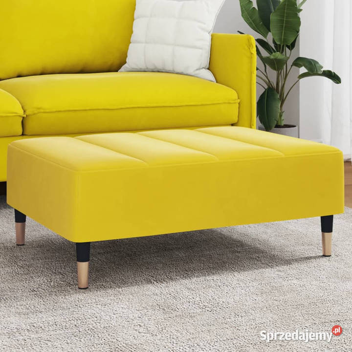 Podnóżek żółty 77x55x31 aksamit WM4007397 mazowieckie Warszawa