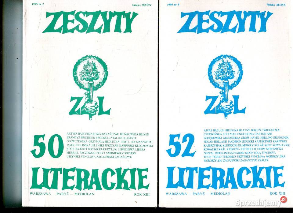 Zeszyty Literackie 50 XIII 52 XIII Rok wydania 1995 Szczecin