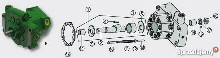 Pompy hydrauliczne do ciagnika John Deere Trzcianka sprzedam