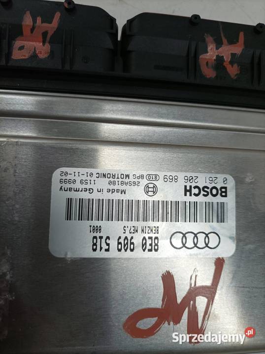 STEROWNIK SILNIKA 8E0909518 18 B 149 Audi A4 II Rok produkcji 2001 Sterowniki